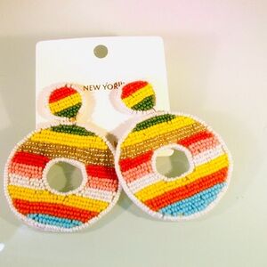 Summer Donut Beaded Earrings